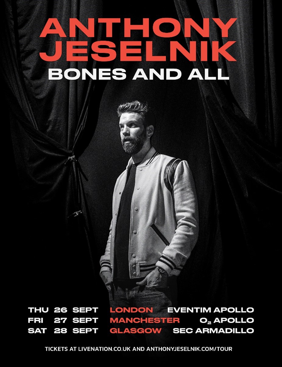 ANTHONY JESELNIK ANNOUNCES BONES AND ALL UK TOUR - Manchester TV